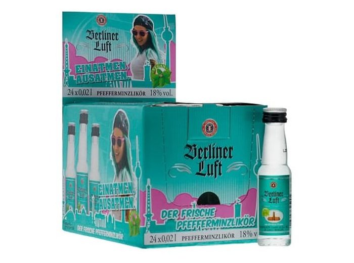 Berliner Luft Portionen Pfefferminzlikör 2cl CAx24