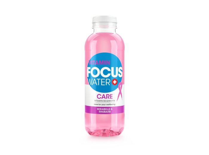Focuswater CARE Pink Ribbon Mirabelle Rhabarber PET 50cl CAx12