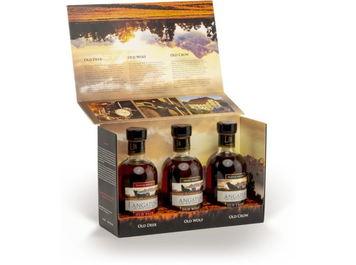 Geschenk Packung Langatun Whisky - T - 3X20 cl Old Deer/Grow/Wolf 20cl CAx1
