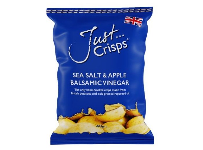 Just Crisps Apple Balsamic Vinegar & Sea Salt 100% British Crisps CAx24
