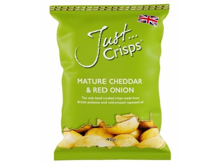 Just Crisps Mature Cheddar & Red Onion 100% British Crisps CAx24