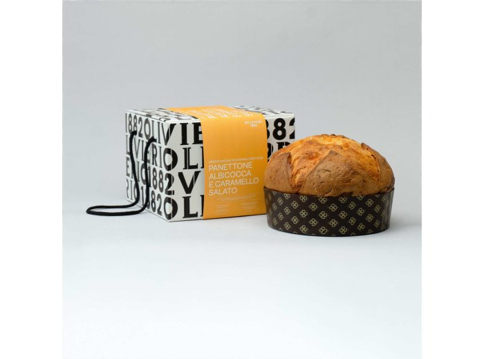 Olivieri 1882 Panettone Apricot and Salted Caramel 1000gr CAx6