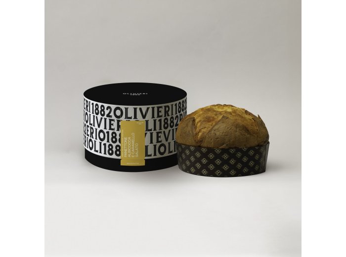 Olivieri 1882 Panettone Apricot and Salted Caramel 1000gr Hat Box CAx6