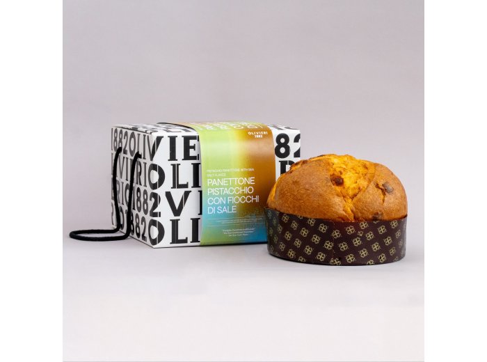 Olivieri 1882 Panettone Pistacchio with Salt Flakes 1000gr CAx6