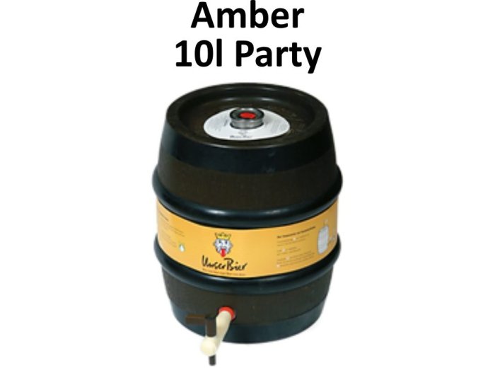 Unser Bier Amber Partyfass 10L-T- 100cl FAx10