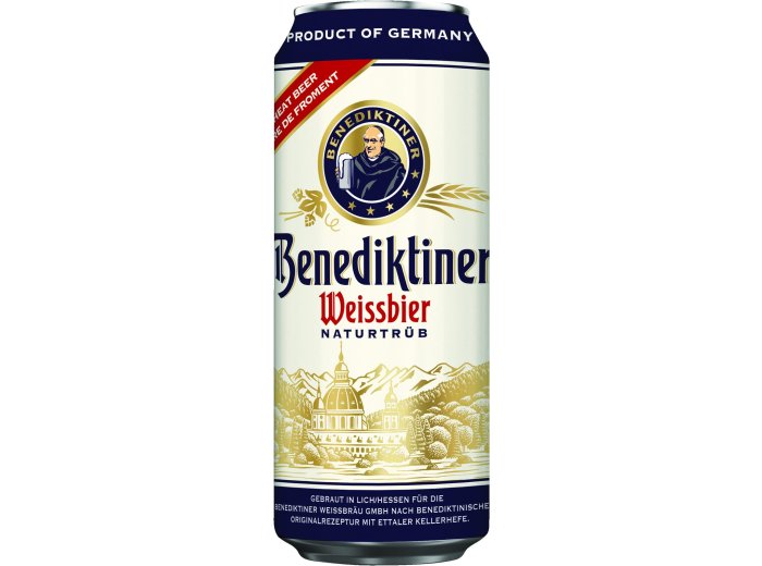 Benediktiner Weissbier Naturtrüb Dose 50cl CAx24