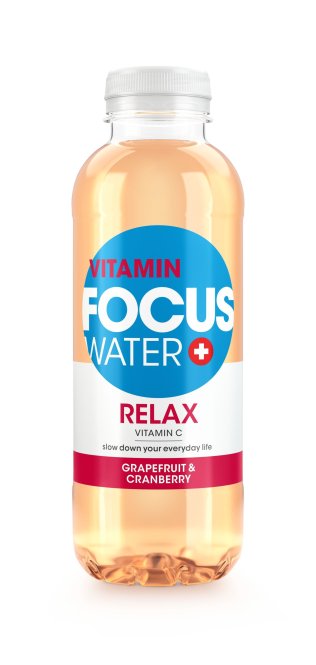 Focuswater RELAX Grape Cranb. rot PET 50cl CAx12