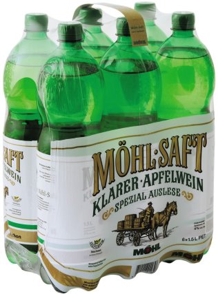 Möhl Apfelwein klar 1,5L Schrumpf-T 150cl CAx6
