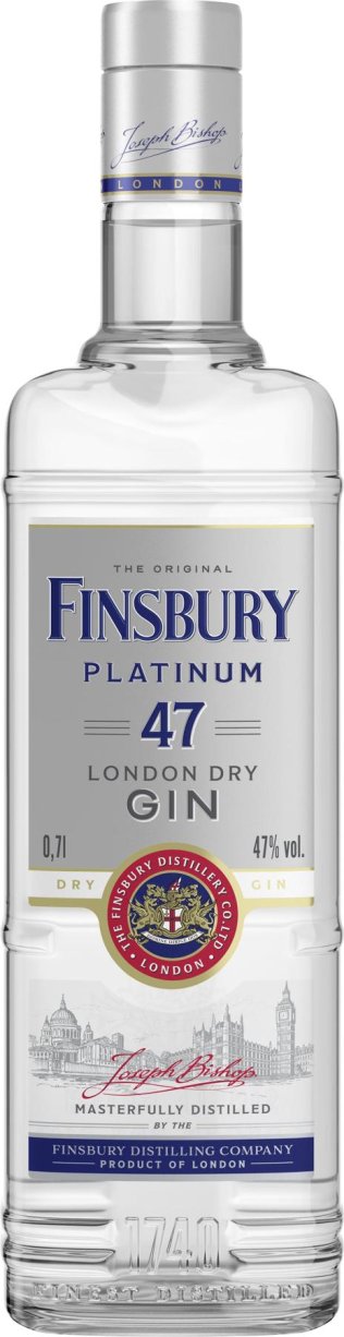 Finsbury Platinum Gin London Dry Gin 70cl CAx6
