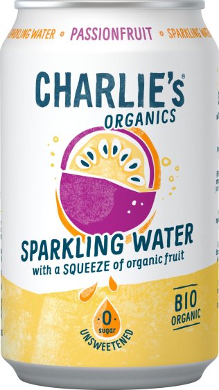 CHARLIE's Organics Passionfruit Sparkling Water Bio Do EW -T- 33cl CAx12