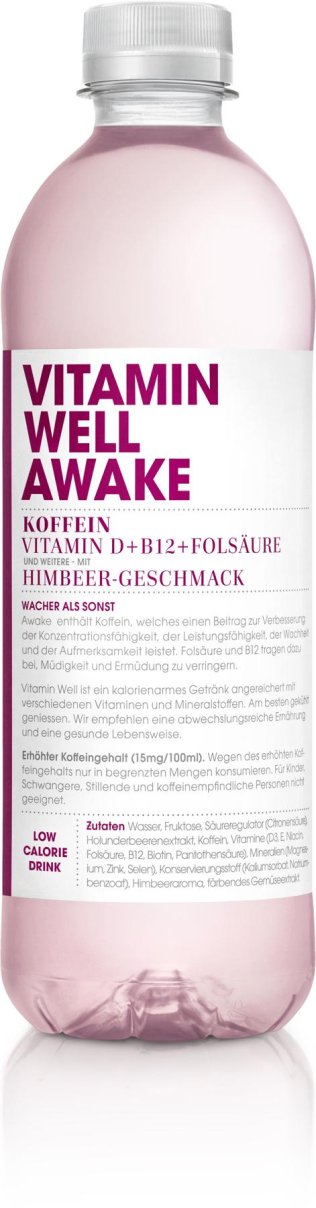 Vitamin Well AWAKE 50 cl Himbeer-Geschmack 50cl CAx12