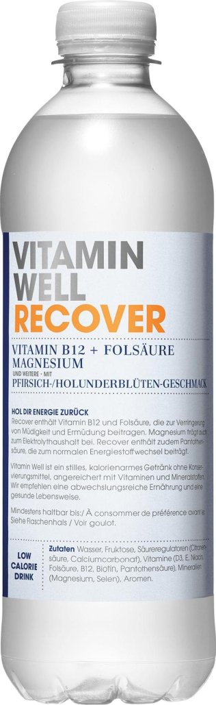 Vitamin Well RECOVER 50 cl Holunder/Pfirsich-Geschmack -T- 50cl CAx12