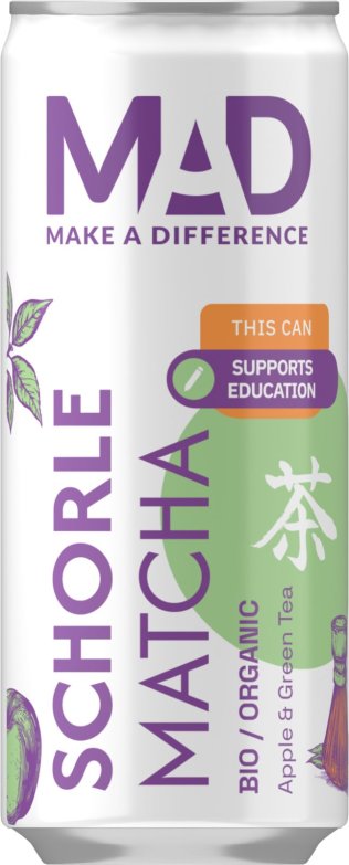 MAD Schorle Matcha Dose Apfel & Grüner Tee 33cl CAx24