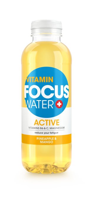 Focuswater Pineapple Mango ACTIVE gelb PET 50cl CAx12