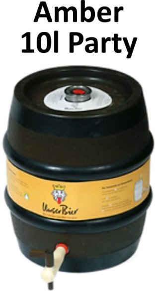 Unser Bier Amber Partyfass 10L-T- 100cl FAx10