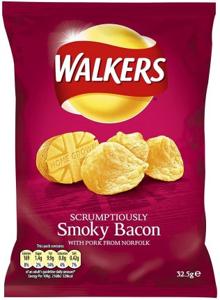 Walkers Smoky Bacon Crisps # im Moment Produktionsverzögerung CAx32