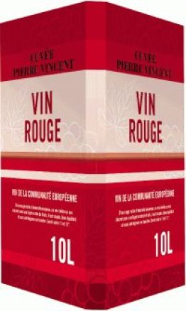 Vin Rouge Vino Box Kochwein Cuvée Pierre Vincent Assemblage de cépas 100cl BOx10