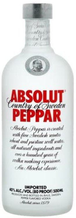 Vodka Absolut Peppar 50cl CAx6