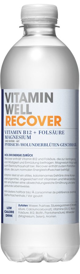 Vitamin Well RECOVER 50 cl Holunder/Pfirsich-Geschmack 50cl CAx12