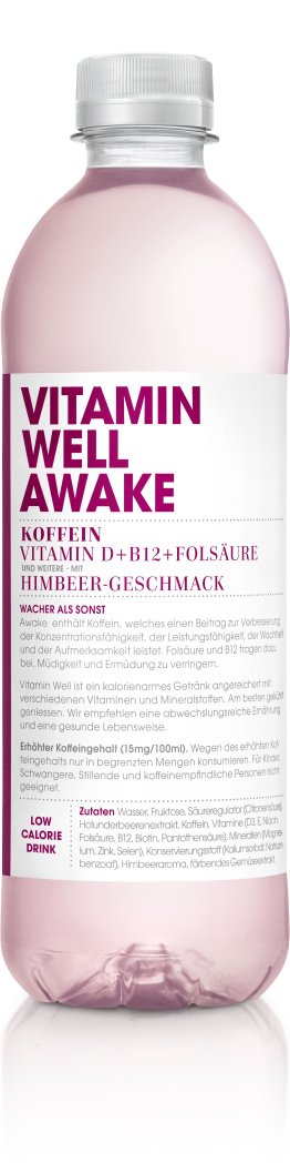 Vitamin Well AWAKE 50 cl Himbeer-Geschmack 50cl CAx12