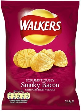 Walkers Smoky Bacon Crisps CAx32