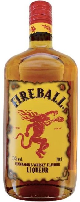 Fireball Cinnamon & Whisky Flavour Liqueur / Zimt Likör 70cl CAx6