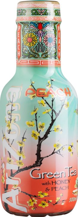 Arizona Tea Peach Green Tea Pet 50cl CAx6