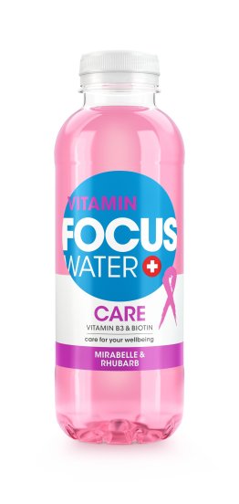 Focuswater CARE Pink Ribbon Mirabelle Rhabarber PET 50cl CAx12