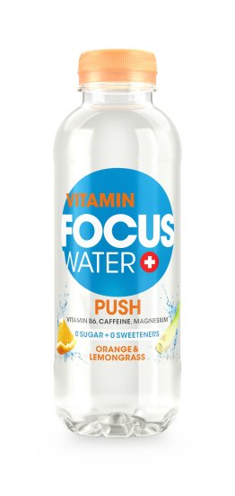 Focuswater PUSH Orange Lemongras PET -T- 50cl CAx12
