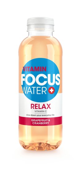Focuswater RELAX Grape Cranb. rot PET 50cl CAx12