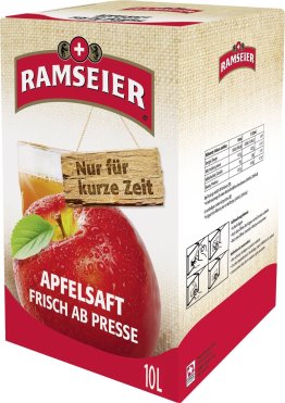 Ramseier Apfelsaft frisch ab Presse BaginBox 10L -T 100cl BOx10