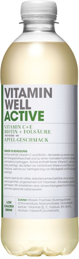 Vitamin Well ACTIVE 50 cl Apfel-Geschmack 50cl CAx12