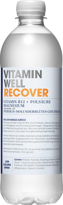 Vitamin Well RECOVER 50 cl Holunder/Pfirsich-Geschmack 50cl CAx12