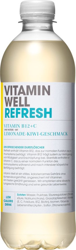 Vitamin Well REFRESH 50 cl Kiwi/Lemon -T- 50cl CAx12
