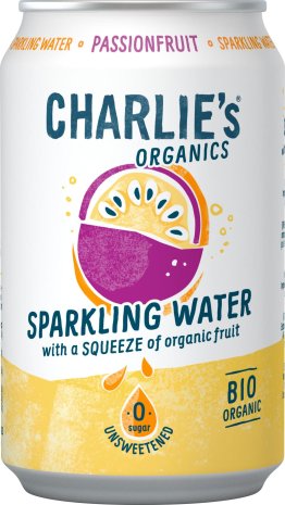 CHARLIE's Organics Passionfruit Sparkling Water Bio Do EW -T- 33cl CAx12