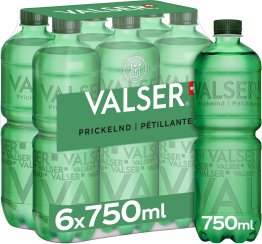Valser Prickelnd OHNE Etikett (Label Free) Schrumpf Pet -T- 75cl CAx6