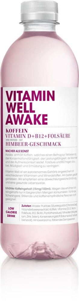 Vitamin Well AWAKE 50 cl Himbeer-Geschmack 50cl CAx12