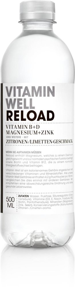 Vitamin Well RELOAD 50 cl Zitrone/Limette Geschmack 50cl CAx12