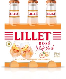 Lillet Rosé White Peach 3er Pack Ready-to-Drink Sparkling Apperitif 20cl CAx24