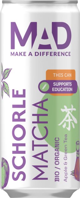 MAD Schorle Matcha Dose Apfel & Grüner Tee 33cl CAx24