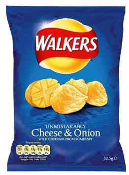 Walkers Cheese & Onion Crisps CAx32