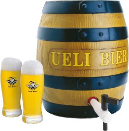 Ueli Reverenz naturtrüb Partyfass-T- Pfand Fr. 50.-- 100cl FAx15