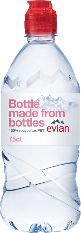 Evian Sportscap PET -T- 75cl CAx6