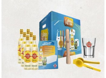 Havana Club Mojito Kit Rum Anejo 3 Anos 6 Flaschen, 6 Gläser, Stossel & Limettenpresse 420cl CAx1