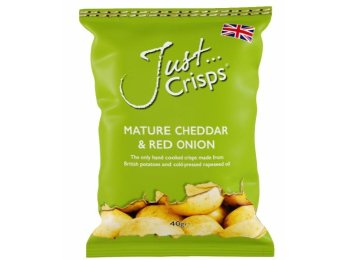 Just Crisps Mature Cheddar & Red Onion 100% British Crisps CAx24